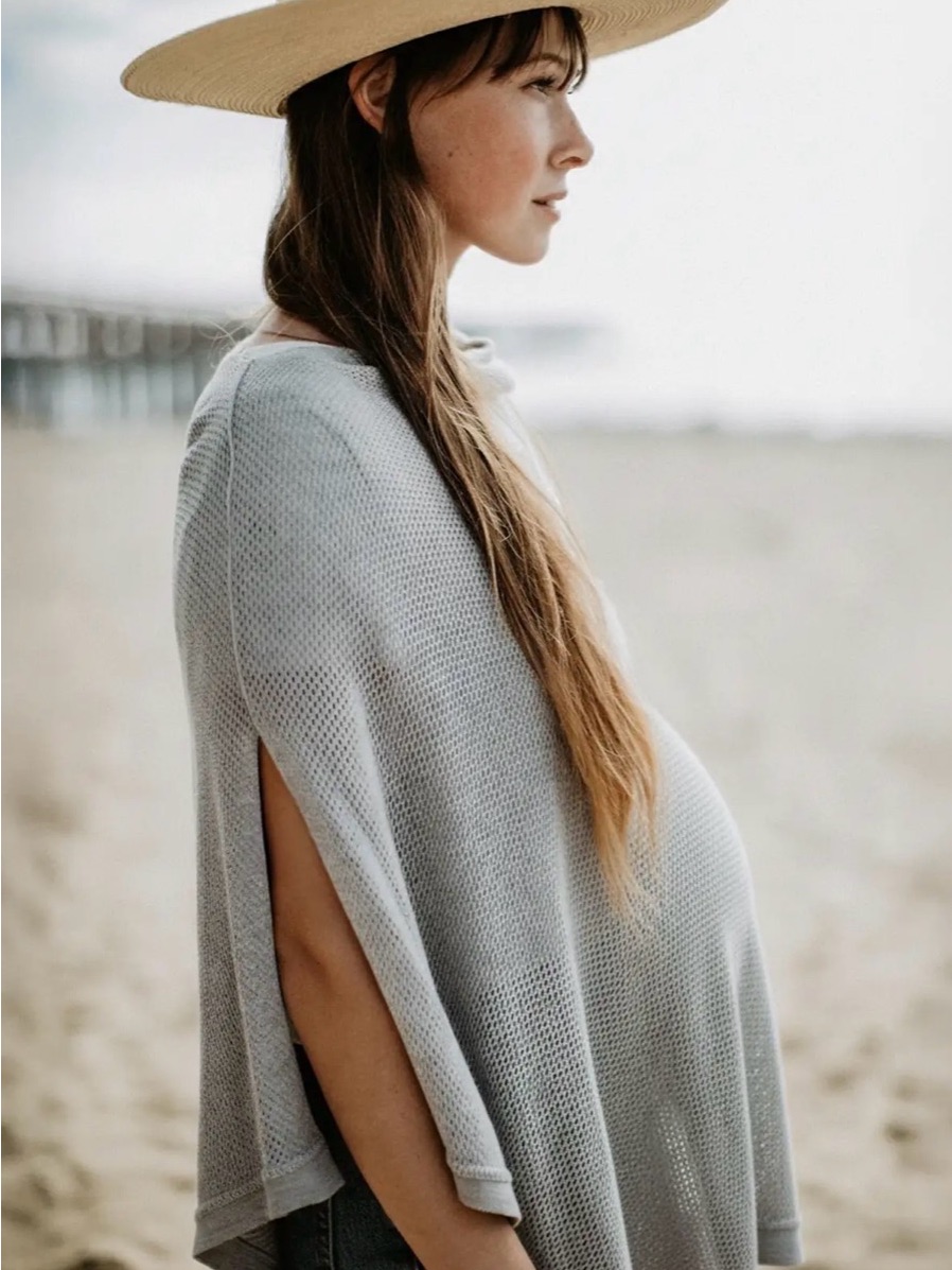 Amma Cocoon Breathable Lightweight Nursing Cover Grey — image 3 of 7